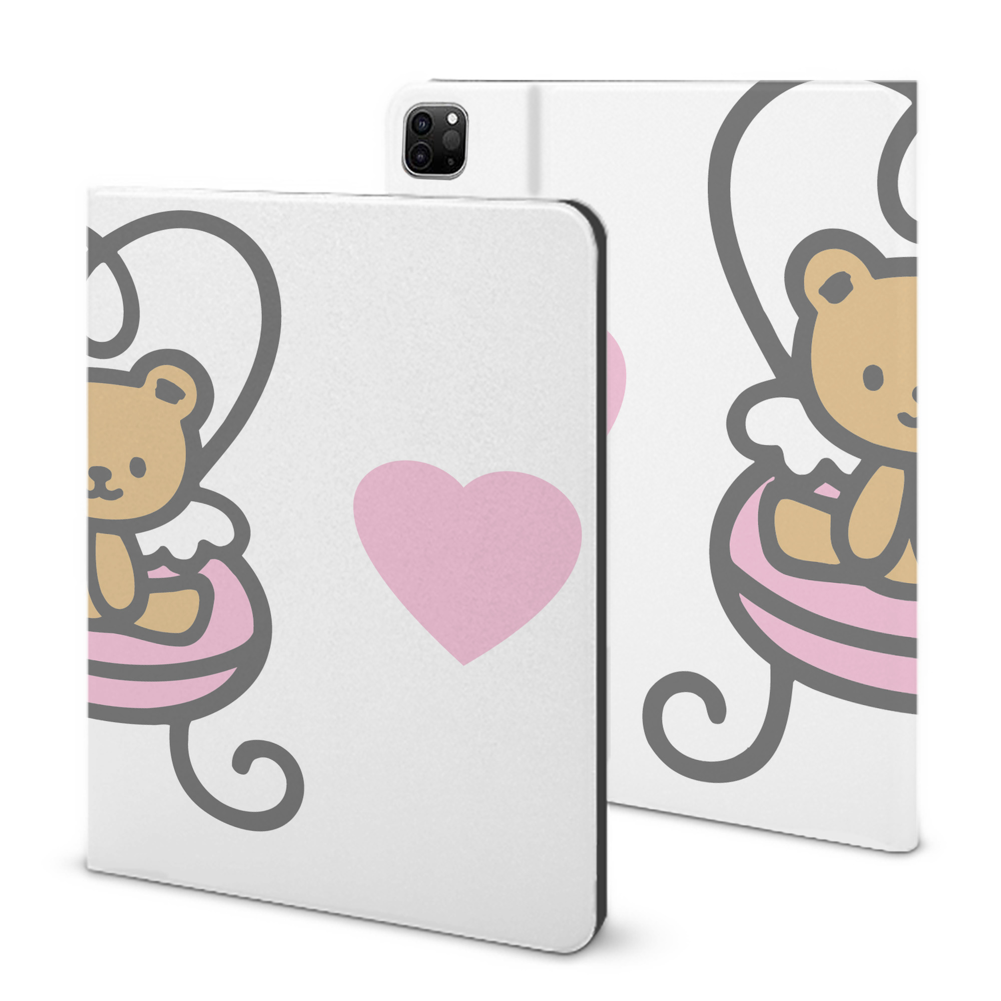 （画像用） Hello Kitty ハローキティ IPad ケース ブック型 PUレザー TPU 耐衝撃 軽量 薄型 ペン収納なし 全面保護 IPad 各モデル対応